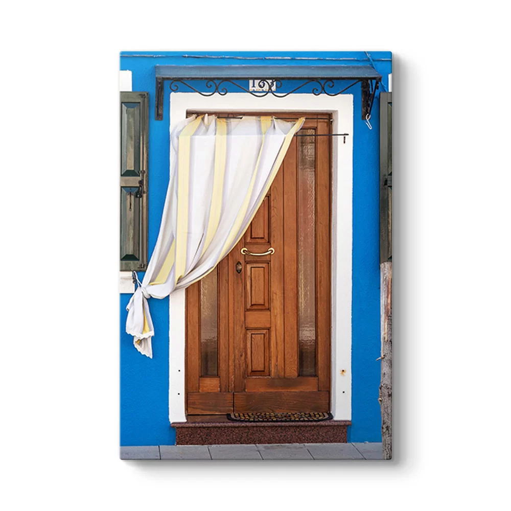 Burano Adası Evleri Tablosu - Model 2